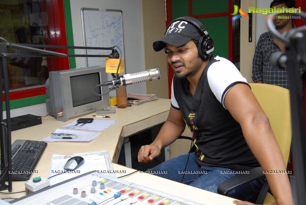 Manchu Manoj and Deeksha Seth at Radio Mirchi Studios, Hyderabad