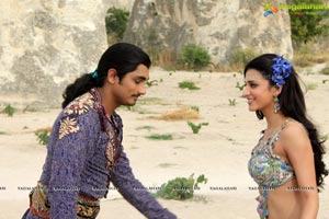 Anaganaga O Dheerudu Shruti Haasan Siddharth Romantic Photos