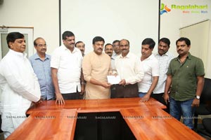 KL Narayana gives 10 Lakhs Check to Chiranjeevi