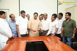 KL Narayana gives 10 Lakhs Check to Chiranjeevi