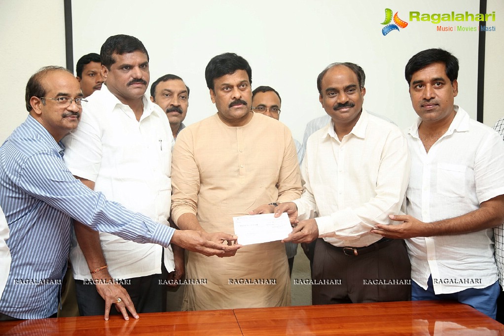 KL Narayana gives 10 Lakhs Check to Chiranjeevi