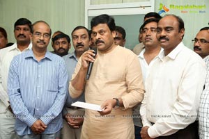 KL Narayana gives 10 Lakhs Check to Chiranjeevi