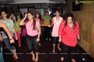 Gorgoeus Girls Zumba Session at Mozzarella Hyderabad