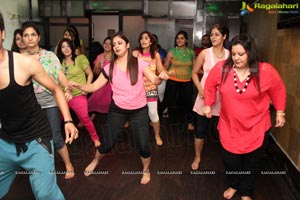 Gorgoeus Girls Zumba Session at Mozzarella Hyderabad