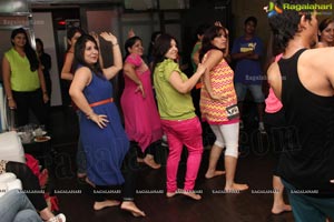 Gorgoeus Girls Zumba Session at Mozzarella Hyderabad