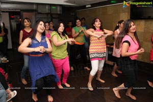 Gorgoeus Girls Zumba Session at Mozzarella Hyderabad