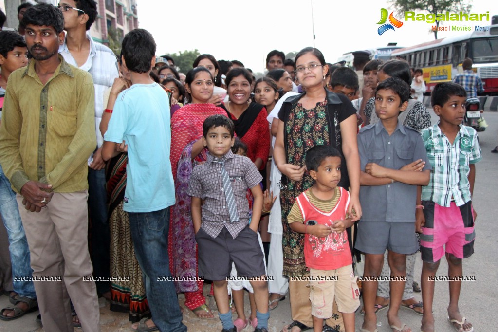 Nagarjuna inaugurates Shubam Multi Cuisine Restaurant at Karmanghat, Hyderabad