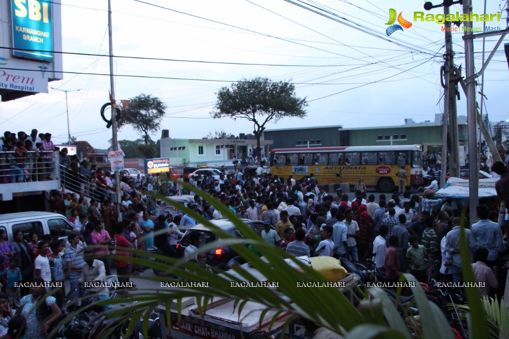 Nagarjuna inaugurates Shubam Multi Cuisine Restaurant at Karmanghat, Hyderabad