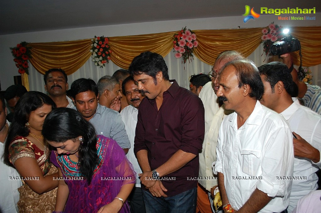 Nagarjuna inaugurates Shubam Multi Cuisine Restaurant at Karmanghat, Hyderabad