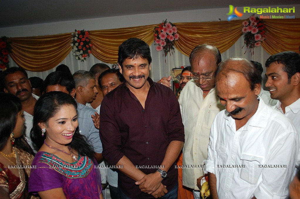 Nagarjuna inaugurates Shubam Multi Cuisine Restaurant at Karmanghat, Hyderabad