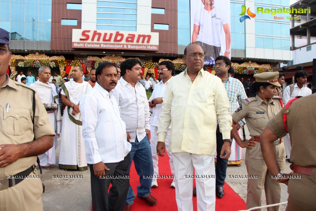 Nagarjuna inaugurates Shubam Multi Cuisine Restaurant at Karmanghat, Hyderabad
