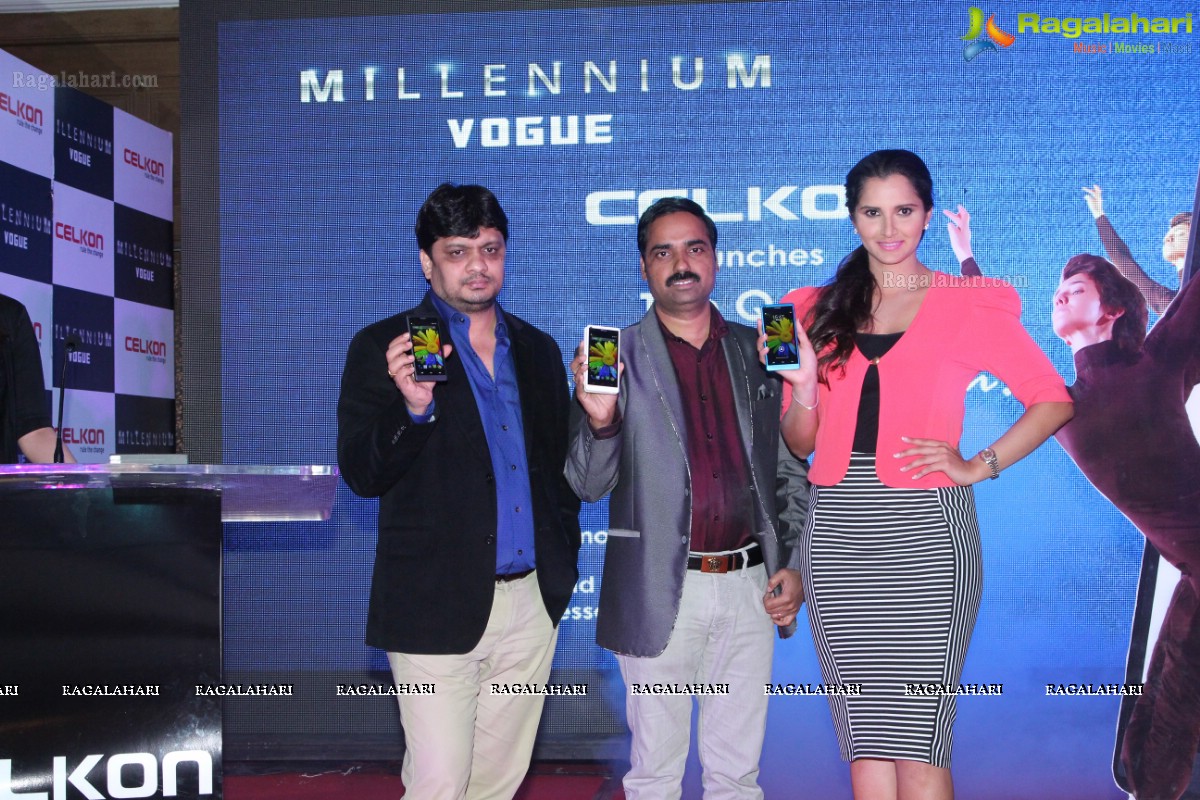 Sania Mirza launches Celkon Millennium Vogue Q455 in Hyderabad