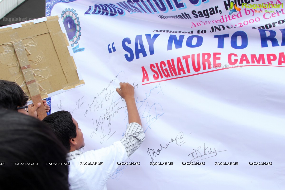 'Lets Say No To Ragging' - An Anti-Ragging Walkathon & Signature Campaign