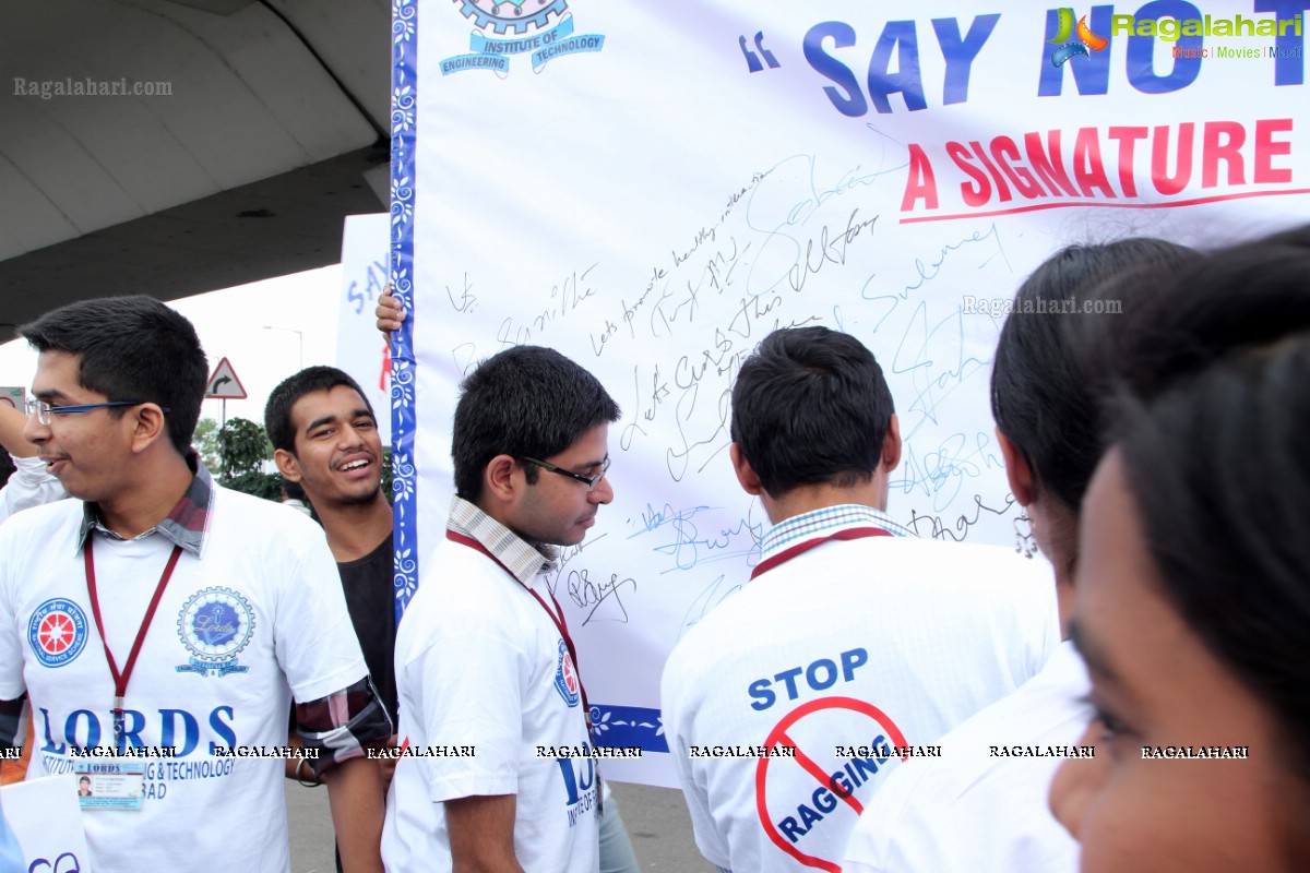 'Lets Say No To Ragging' - An Anti-Ragging Walkathon & Signature Campaign