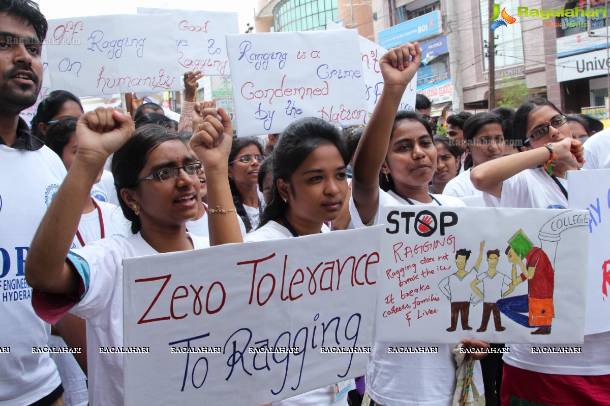 'Lets Say No To Ragging' - An Anti-Ragging Walkathon & Signature Campaign