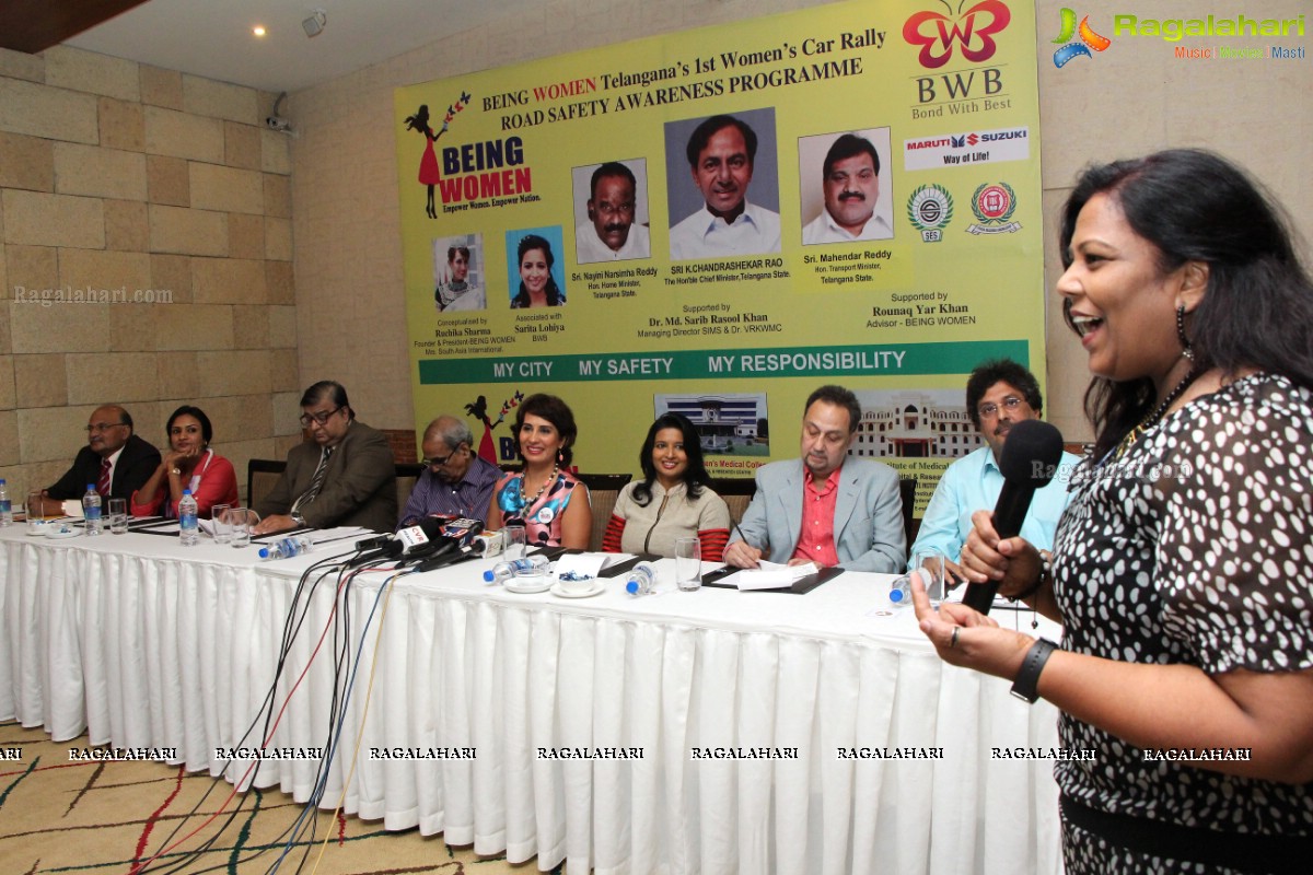 Being Women and BWB Telangana's 1st Women's Car Rally Press Meet