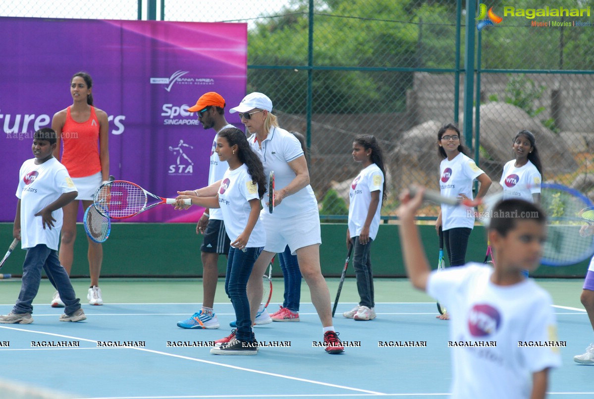 Sania Mirza-Martina Navratilova at WTA - The 'Future Stars Masterclass, Hyderabad