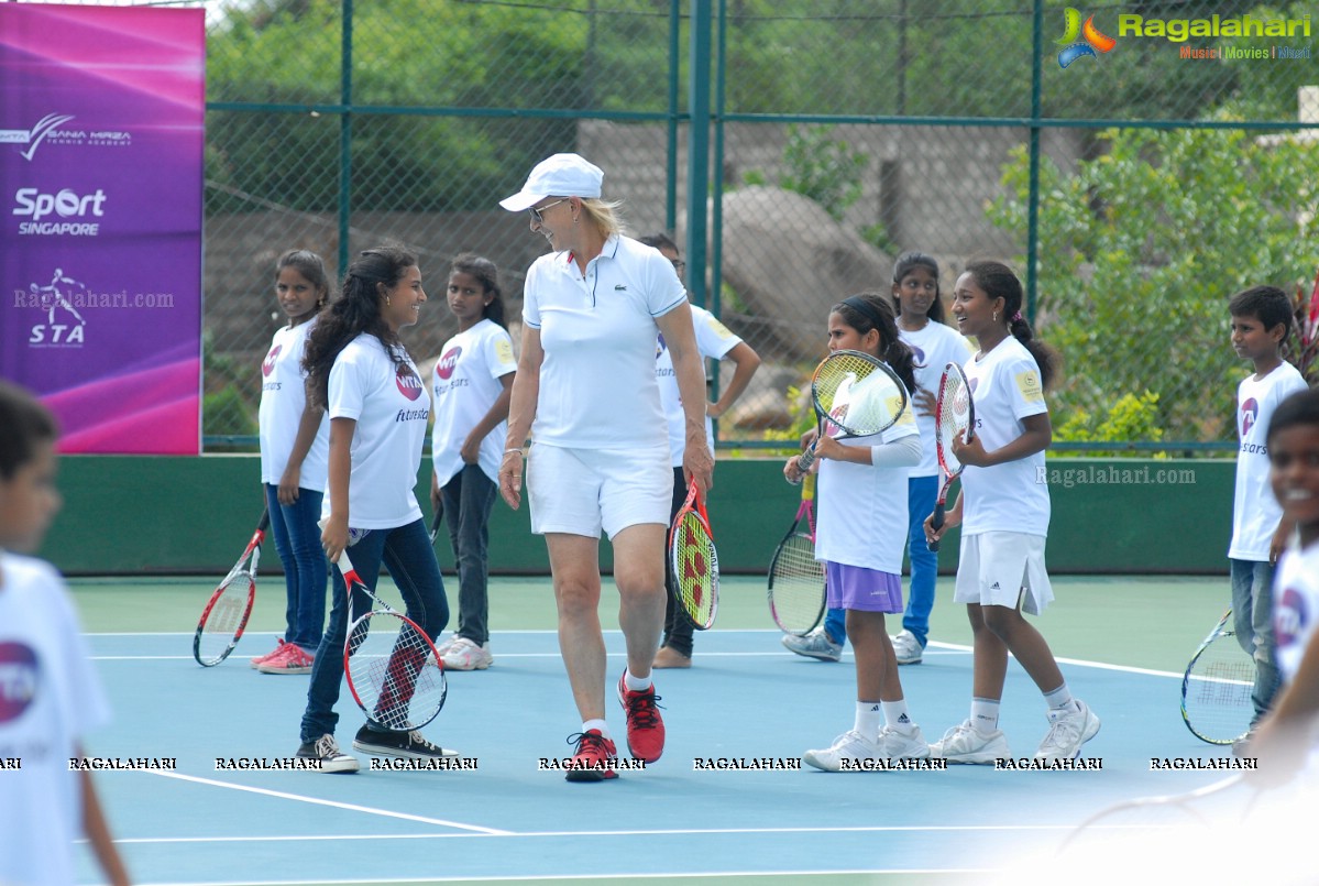 Sania Mirza-Martina Navratilova at WTA - The 'Future Stars Masterclass, Hyderabad