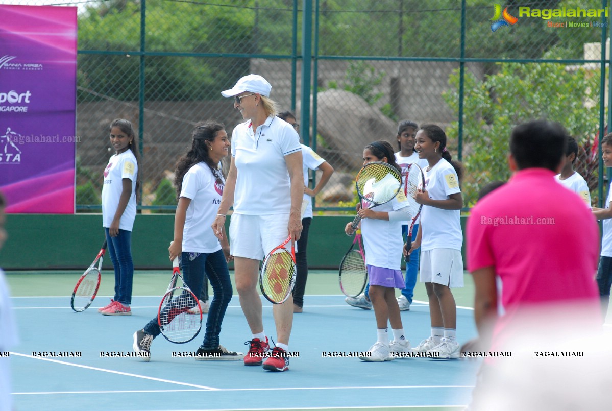 Sania Mirza-Martina Navratilova at WTA - The 'Future Stars Masterclass, Hyderabad