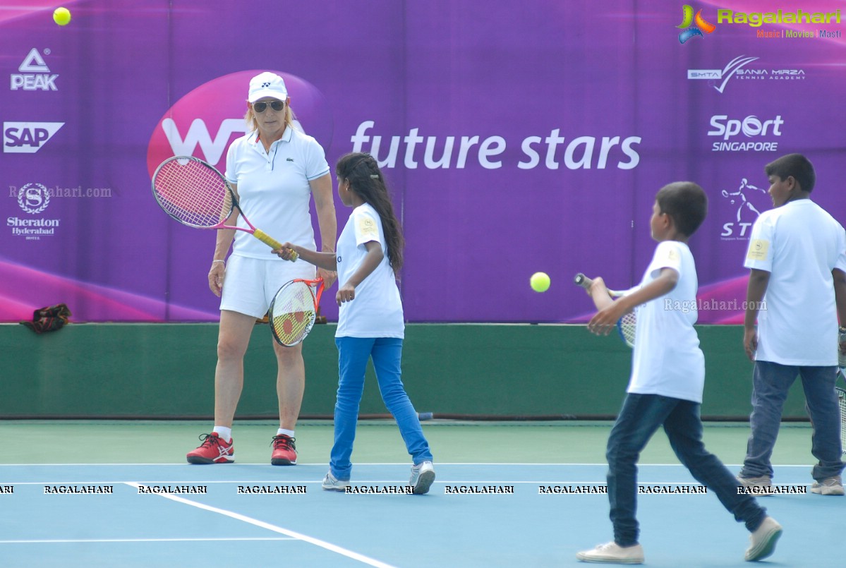 Sania Mirza-Martina Navratilova at WTA - The 'Future Stars Masterclass, Hyderabad