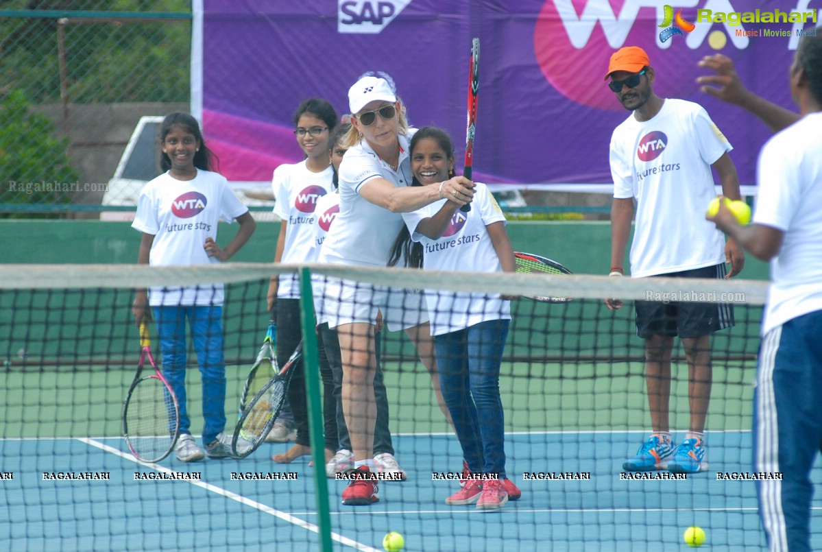 Sania Mirza-Martina Navratilova at WTA - The 'Future Stars Masterclass, Hyderabad