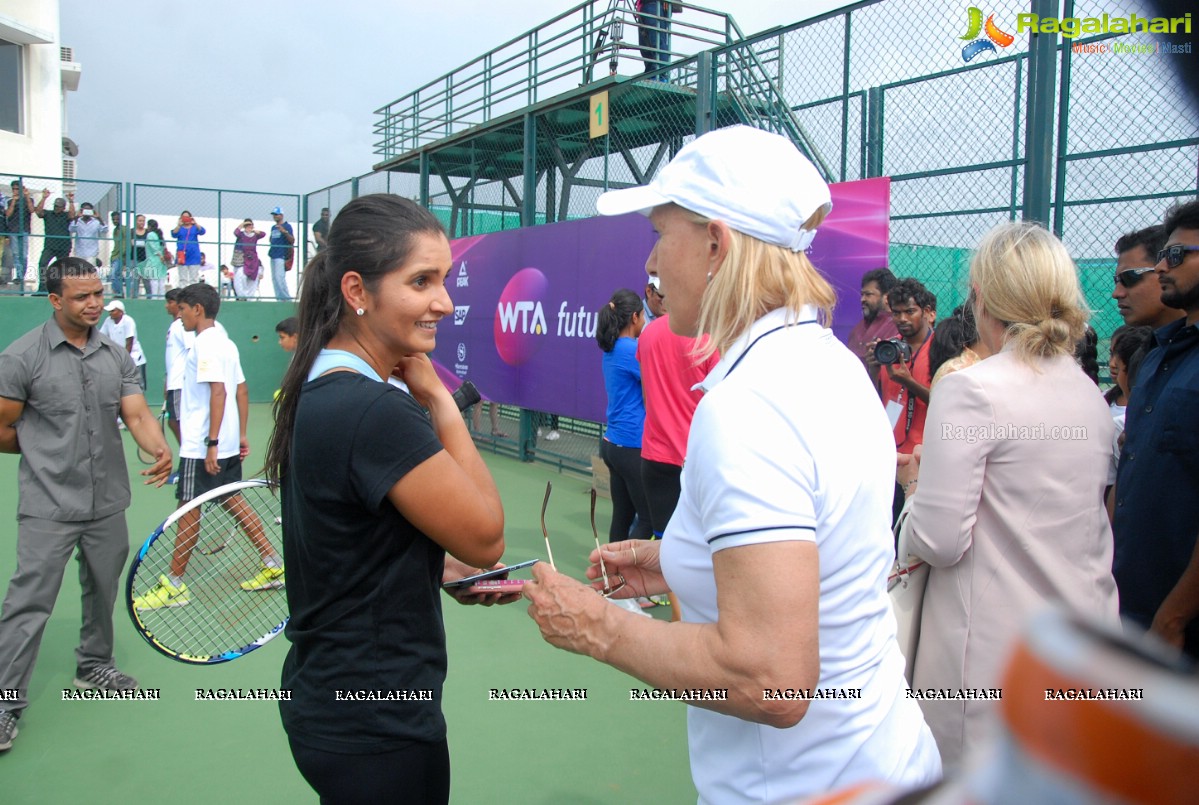 Sania Mirza-Martina Navratilova at WTA - The 'Future Stars Masterclass, Hyderabad