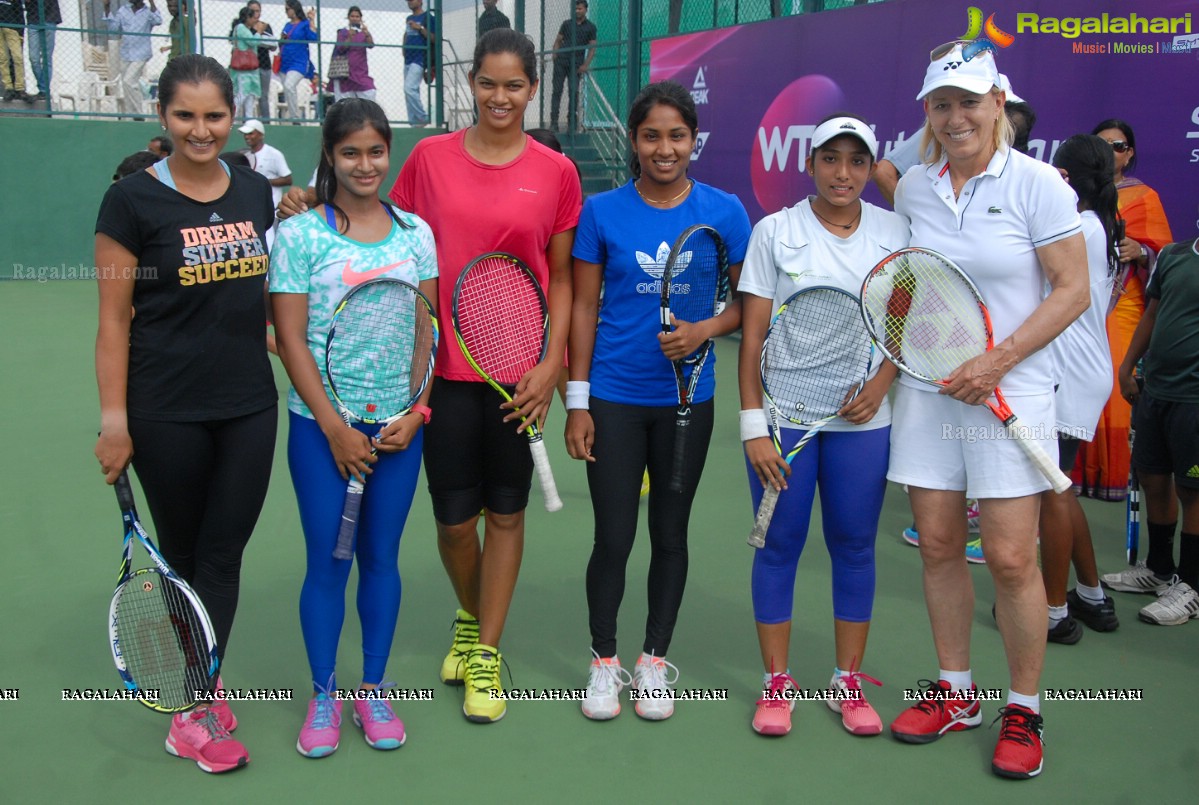 Sania Mirza-Martina Navratilova at WTA - The 'Future Stars Masterclass, Hyderabad