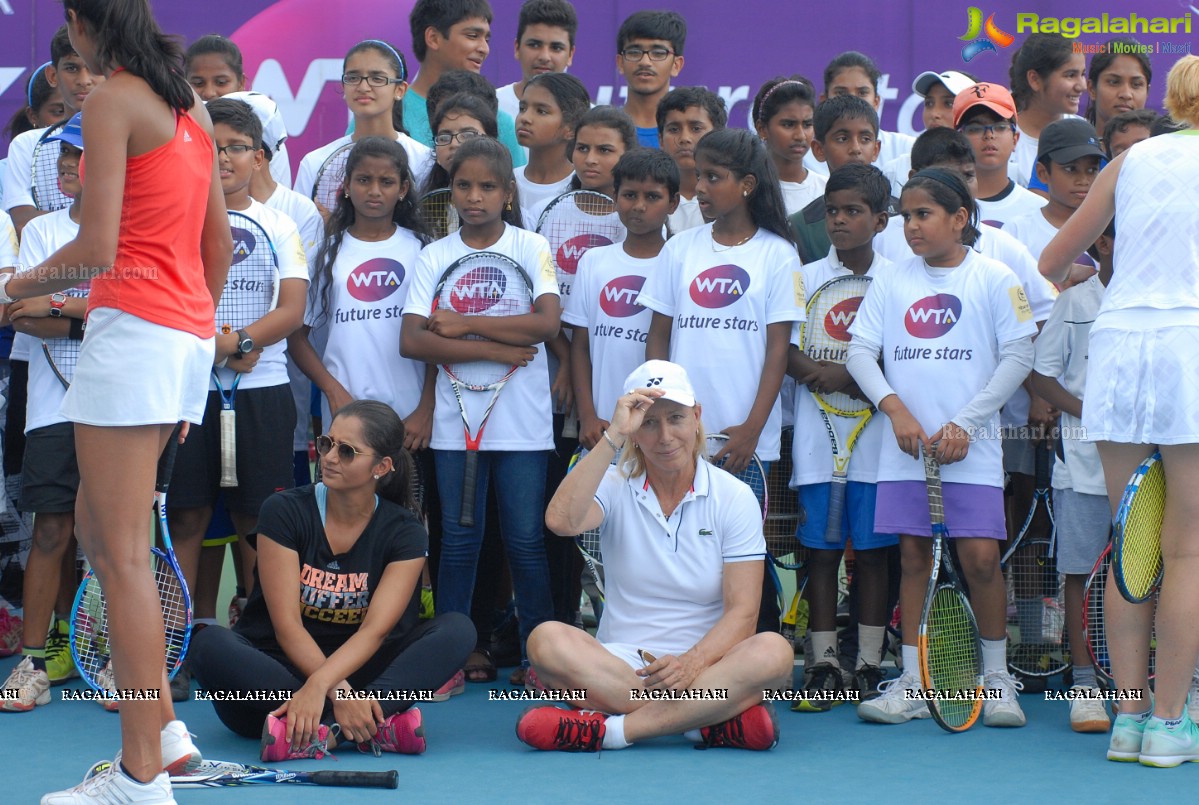 Sania Mirza-Martina Navratilova at WTA - The 'Future Stars Masterclass, Hyderabad