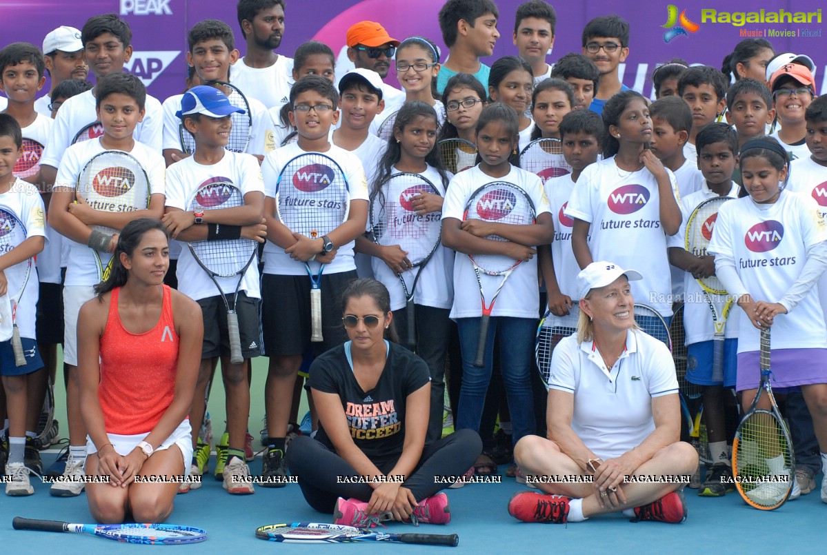 Sania Mirza-Martina Navratilova at WTA - The 'Future Stars Masterclass, Hyderabad