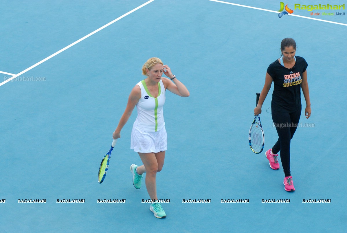 Sania Mirza-Martina Navratilova at WTA - The 'Future Stars Masterclass, Hyderabad