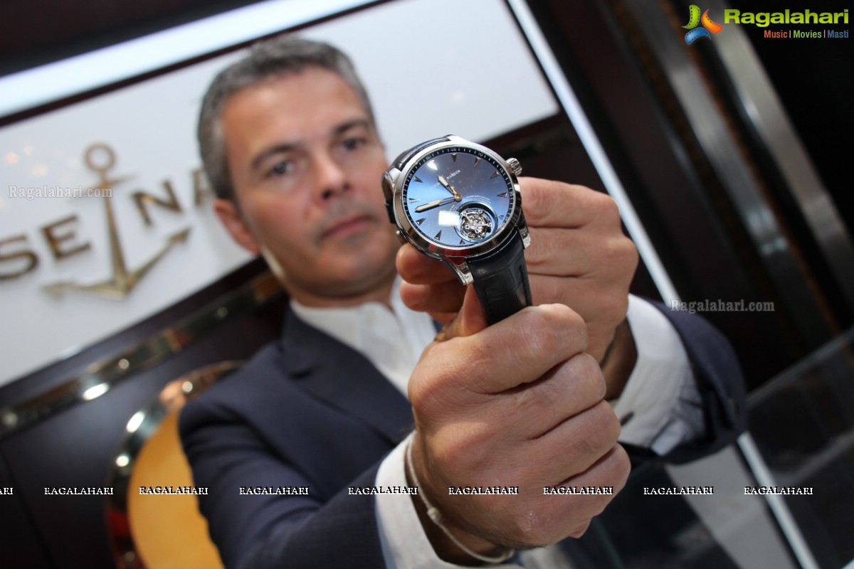 Simrath Juneja launches 60 Lakh Worth Ulysse Nardin Anchor Tourbillon Watch at Kamal Watch Co. (KWC), Hyderabad