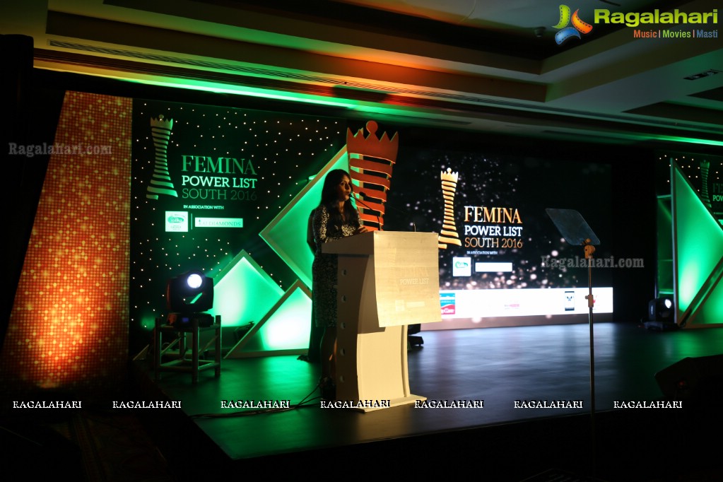 Femina Power List South 2016 - An Exclusive Awards and Recognition Ceremony, Bengaluru