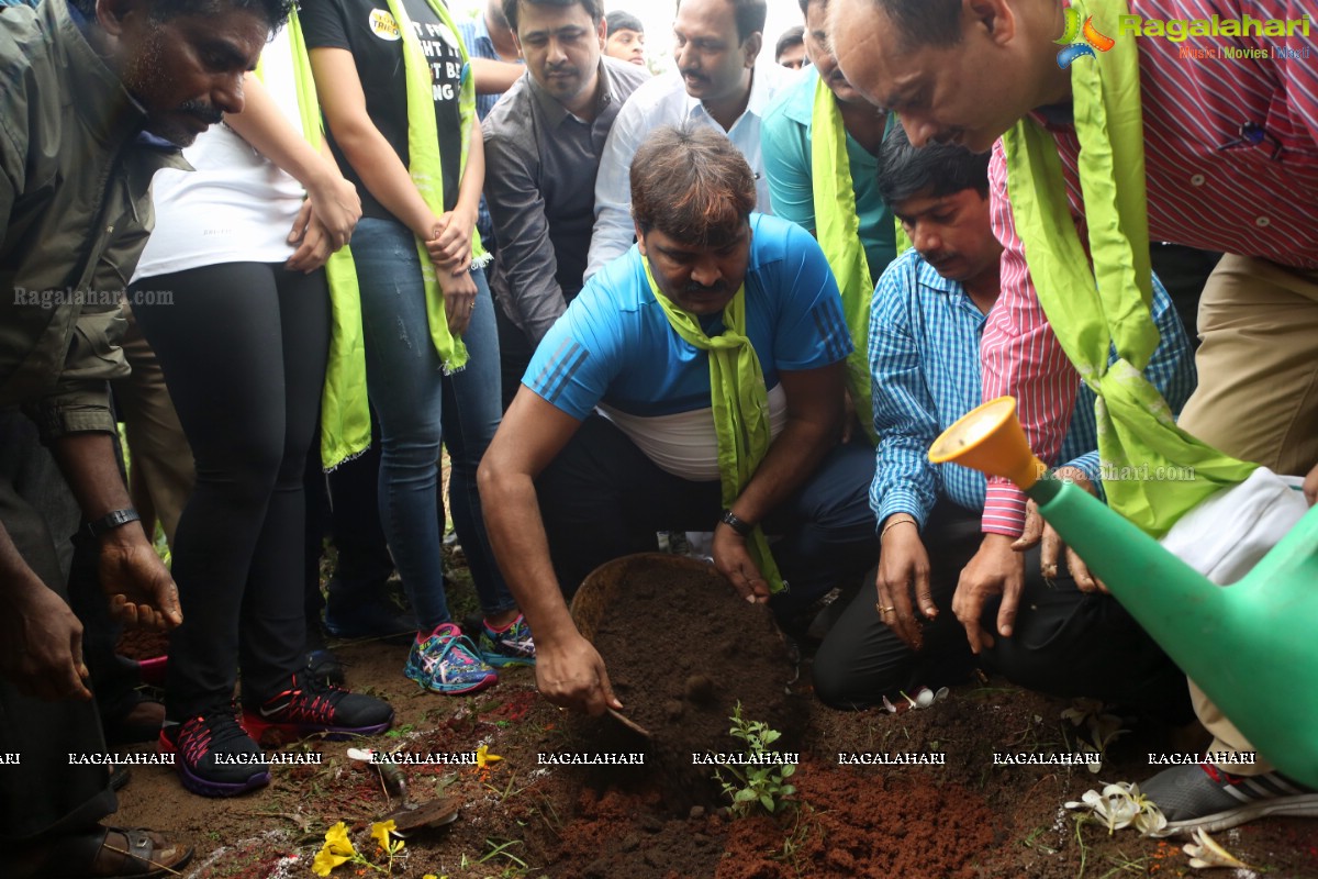 Rakul Preet Singh and Raashi Khanna at Haritha Haram, KBR Park, Hyderabad