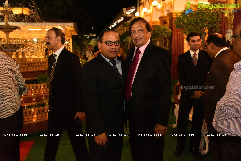 Maria and Dr Syed Mohd Faisal Mahmood. Reception at Paigah Gardens, Begumpet