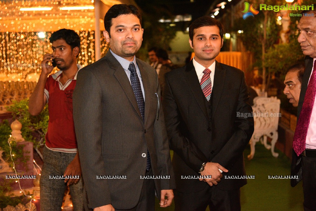 Maria and Dr Syed Mohd Faisal Mahmood. Reception at Paigah Gardens, Begumpet