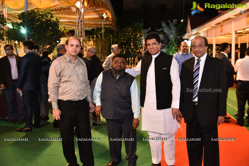 Maria and Dr Syed Mohd Faisal Mahmood. Reception at Paigah Gardens, Begumpet