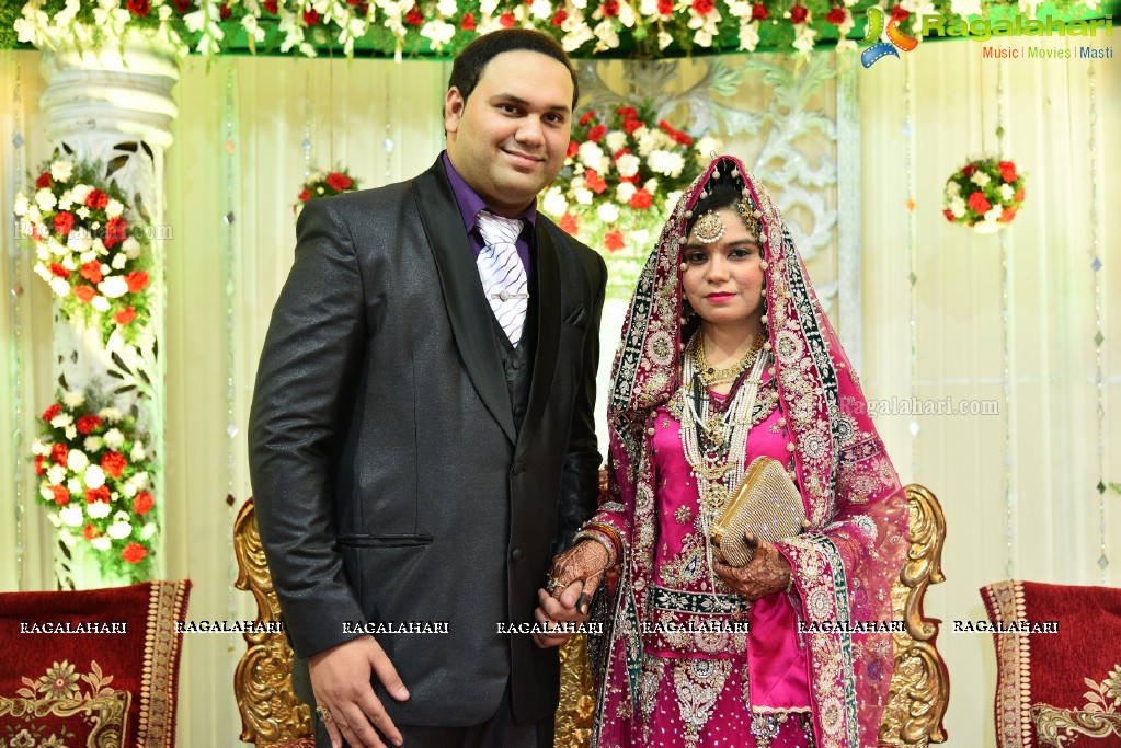 Maria and Dr Syed Mohd Faisal Mahmood. Reception at Paigah Gardens, Begumpet