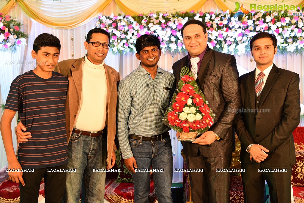 Maria and Dr Syed Mohd Faisal Mahmood. Reception at Paigah Gardens, Begumpet