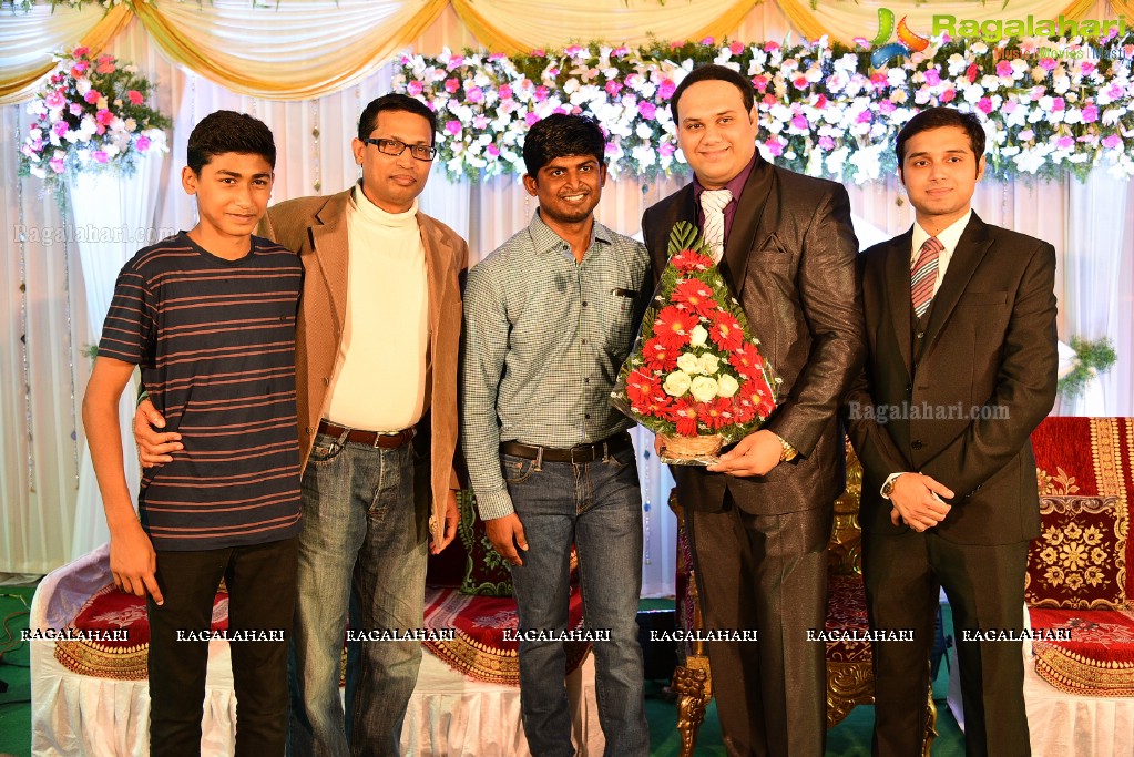 Maria and Dr Syed Mohd Faisal Mahmood. Reception at Paigah Gardens, Begumpet