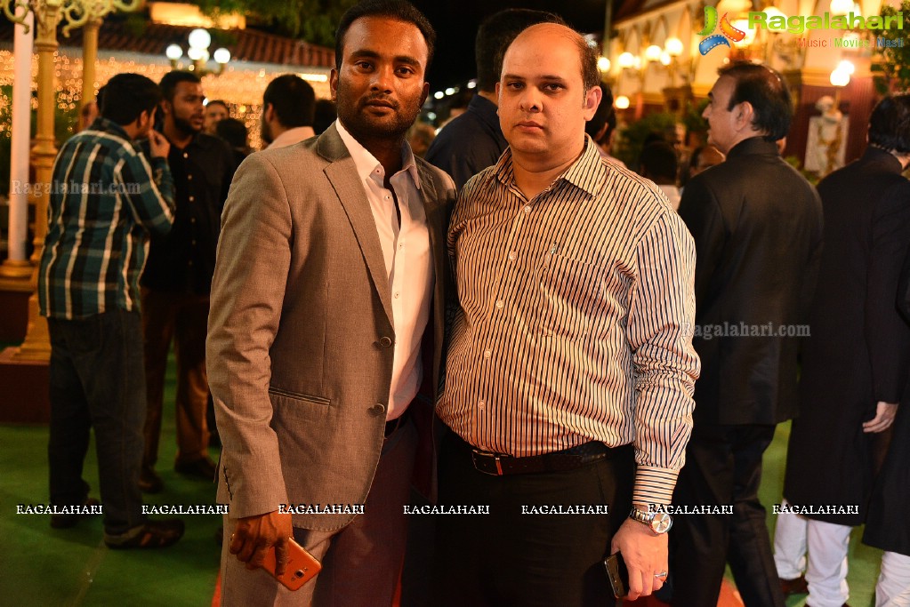 Maria and Dr Syed Mohd Faisal Mahmood. Reception at Paigah Gardens, Begumpet