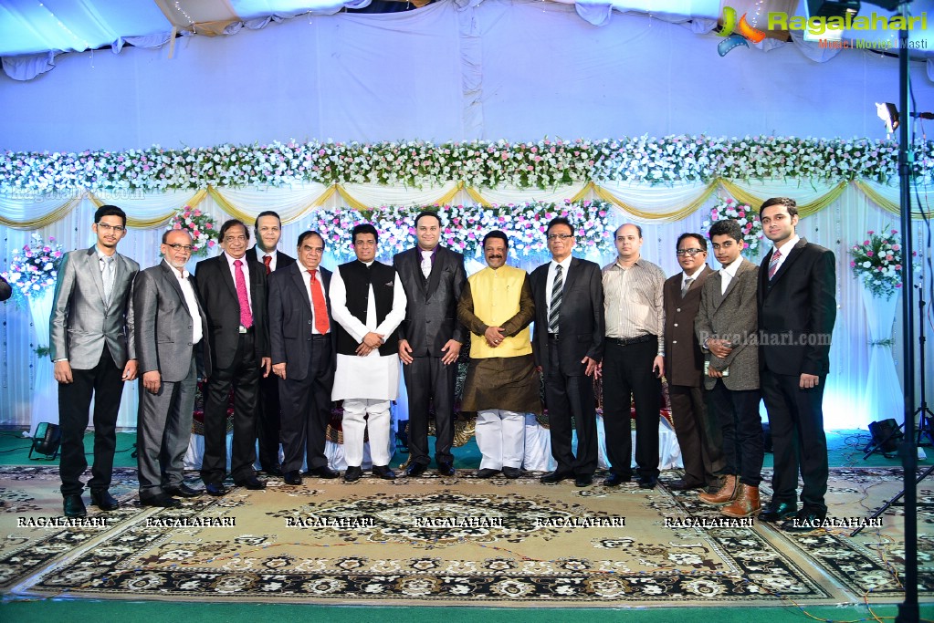 Maria and Dr Syed Mohd Faisal Mahmood. Reception at Paigah Gardens, Begumpet