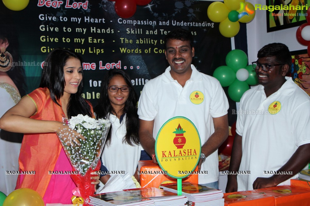 Rashmi Gautam at Kalasha Foundation's Akshara Kalasham Event at Ashray-Akruti, Hyderabad