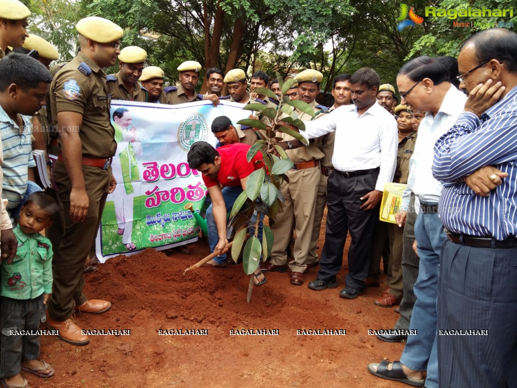 Hero Sharwanand partcipated in Haritha Haram at Telangana State Forest Academy