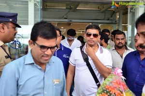 Fidaa Team at Vijayawada Airport