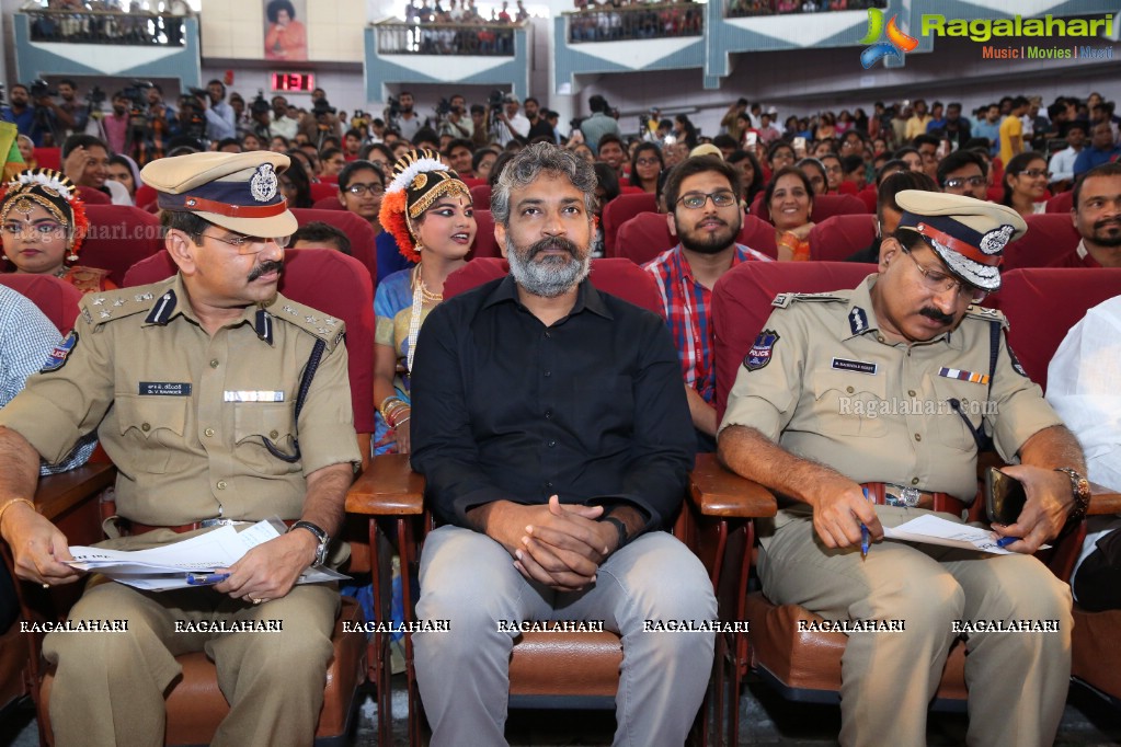 Mega Traffic Awareness Programme for College Students by Allu Arjun and Rajamouli