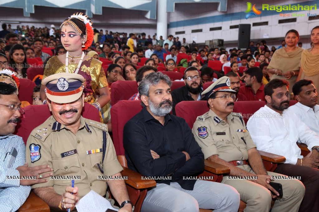 Mega Traffic Awareness Programme for College Students by Allu Arjun and Rajamouli