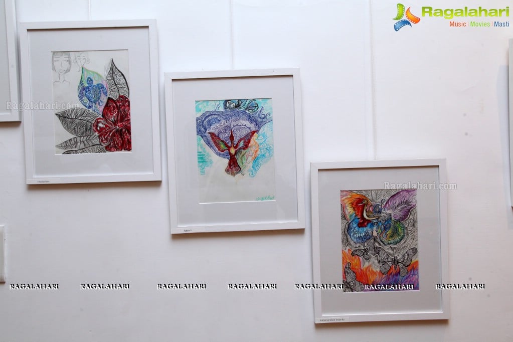 A Spread of Fine Thought - Art Exhibition by Maitri Rangarajan Paul at Saptaparni, Hyderabad