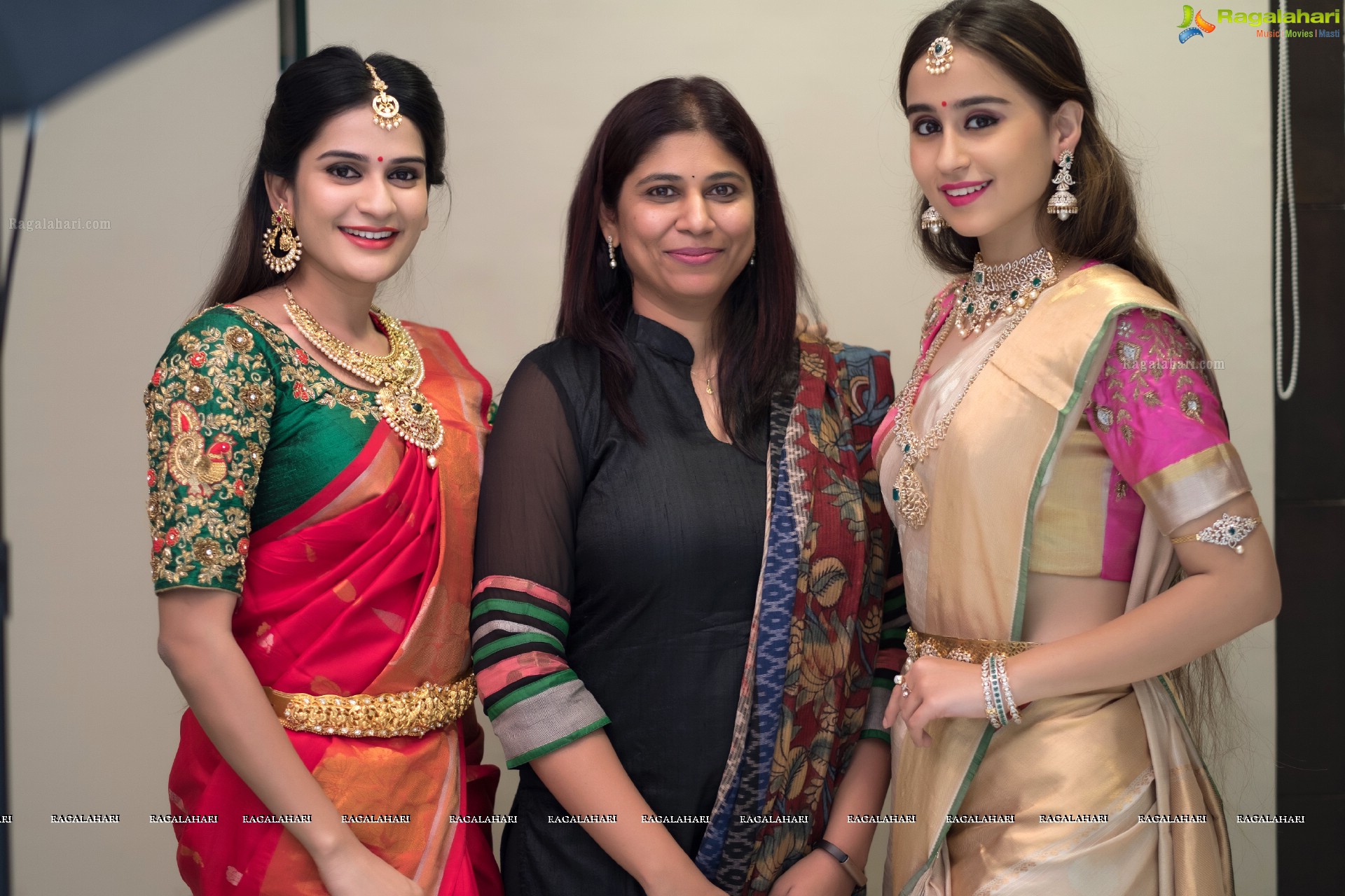 Jewellery Designer Swetha Reddy with Jenny Honey and Simrath Juneja at Launch of Hiya Jewellery Exhibition