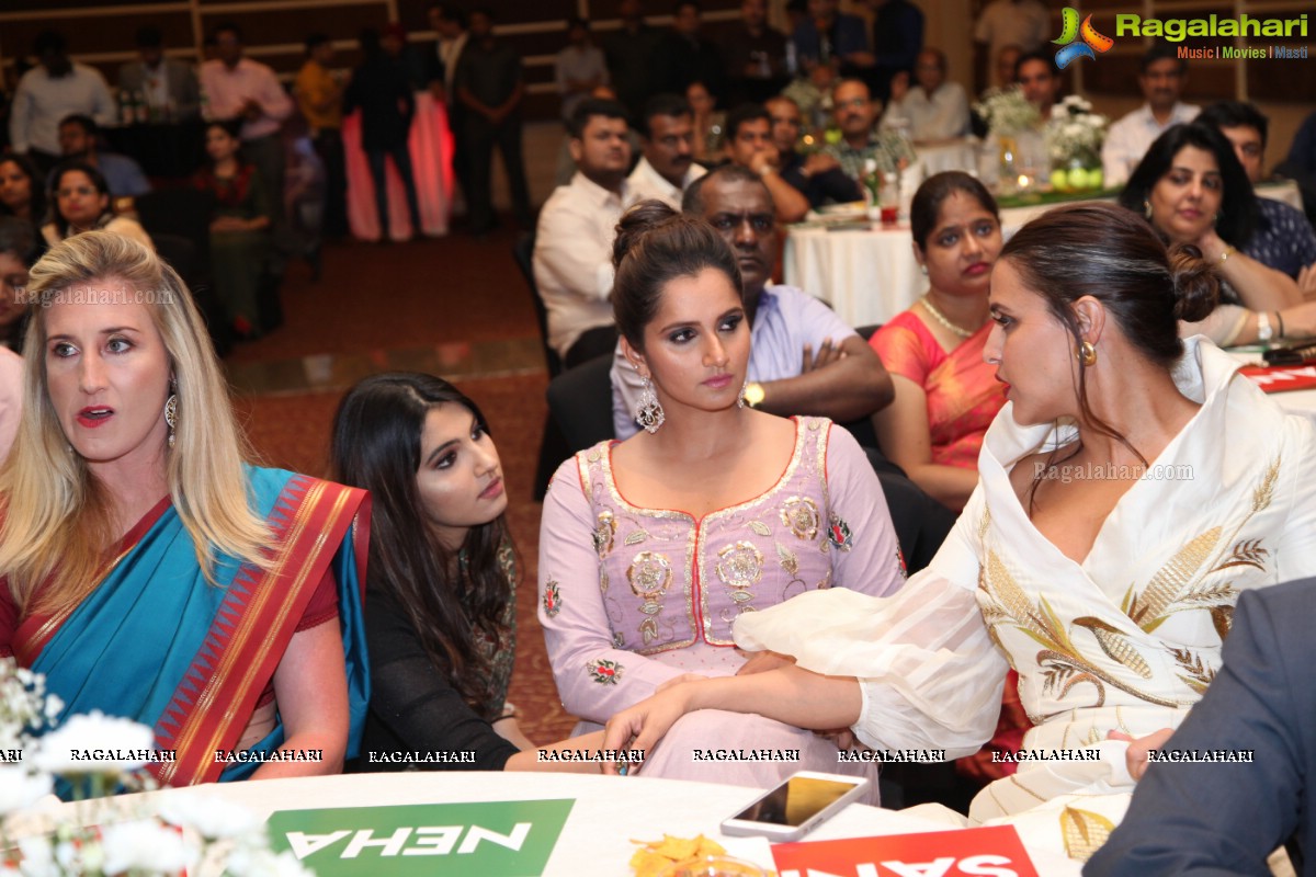 WTA Finals Evening with Sania Mirza and Neha Dhupia at Novotel Hyderabad Airport