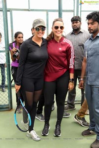 Sania Mirza Neha Dhupia Sania Mirza Tennis Academy